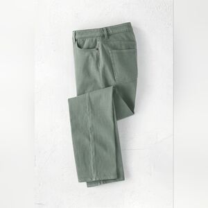 Coldwater Creek Women's High Rise Green Jeans, Sz. 14